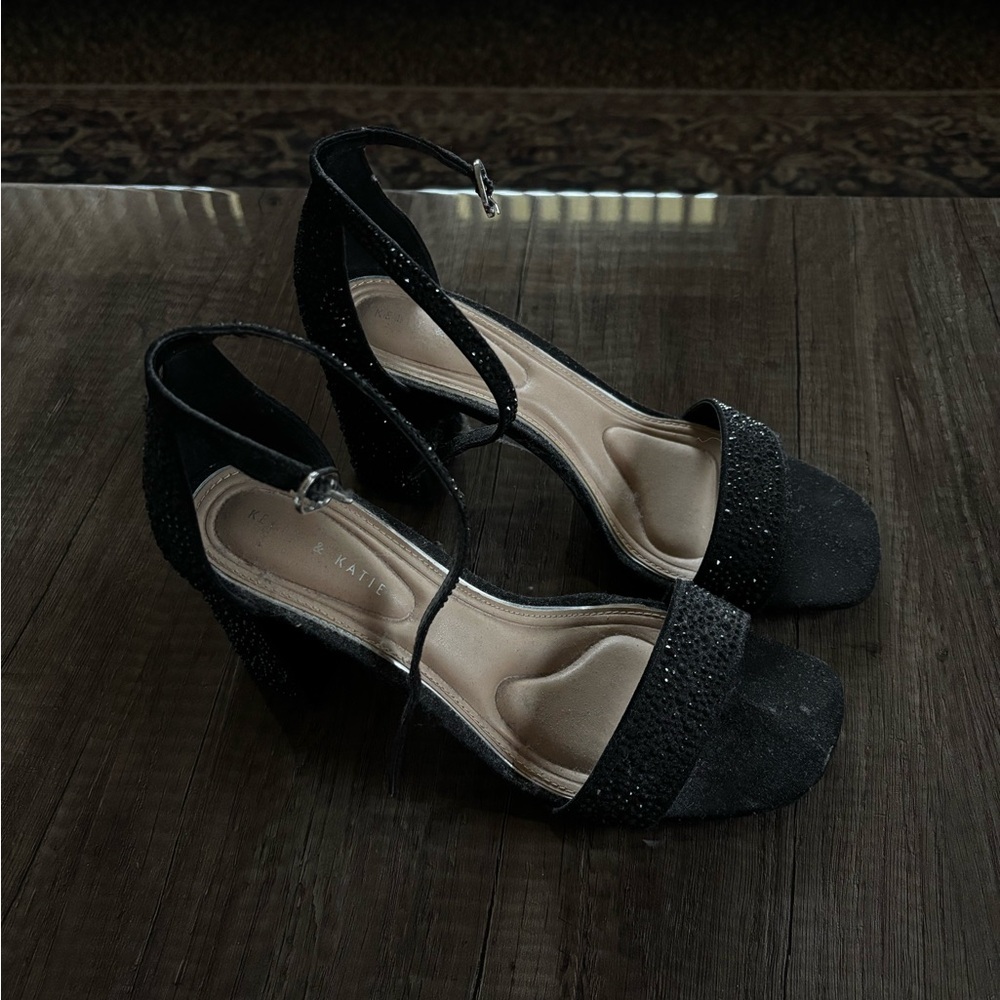 Black Rhinestone Heels - Picture 2 of 3